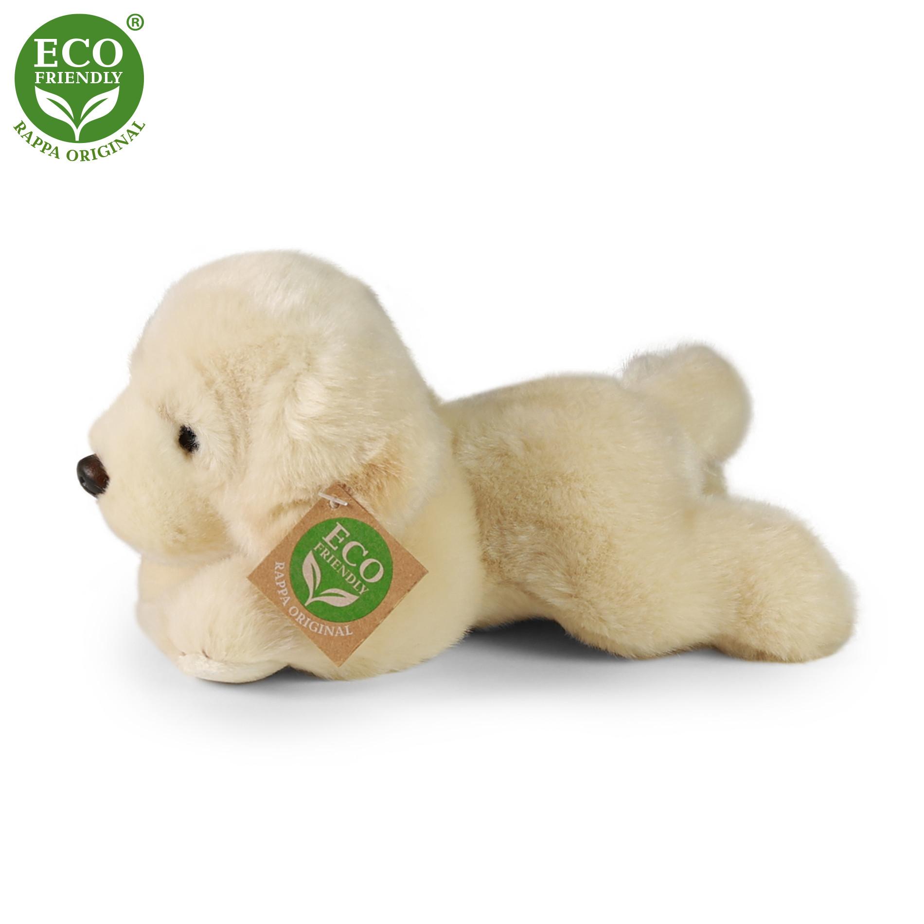 Plyšový retrívr / labrador pes ležící 20 cm ECO-FRIENDLY