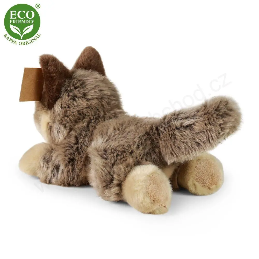 Plyšový KOJOT - VLK - VLČÁK  ležící, 20 cm