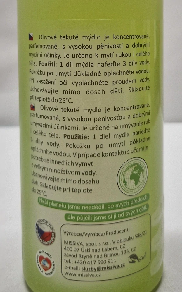 Missiva Olivové tekuté mýdlo 0,5 l