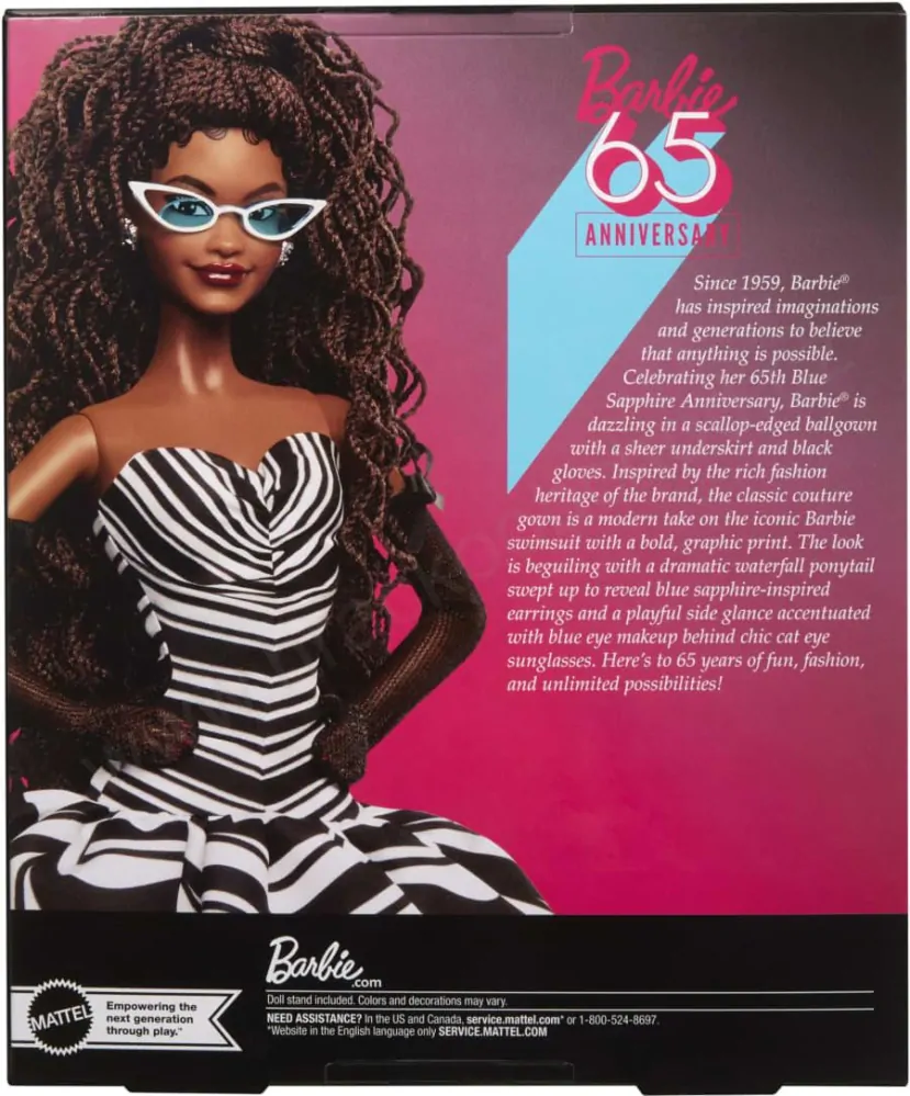 Barbie Panenka 65.výročí černovláska HRM59