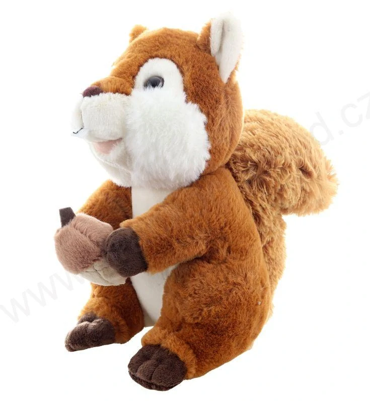 Plyšová veselá veverka sedící 23 cm