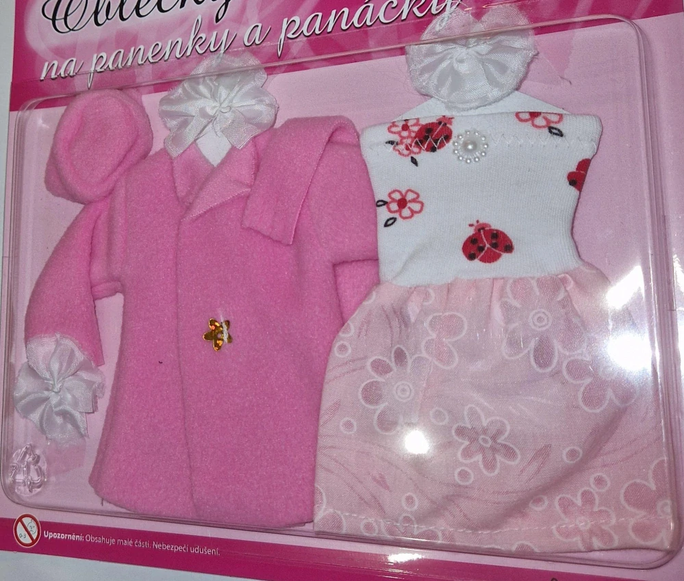 Šaty na panenku, blistr malý - různé druhy