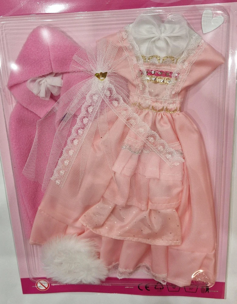 Šaty na panenku, blistr velký- různé druhy