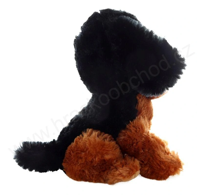 Plyšový pes rotvajler sedící 30 cm
