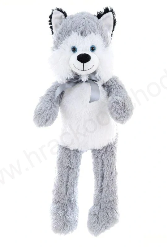 Velký plyšový Vlk / husky 55 cm