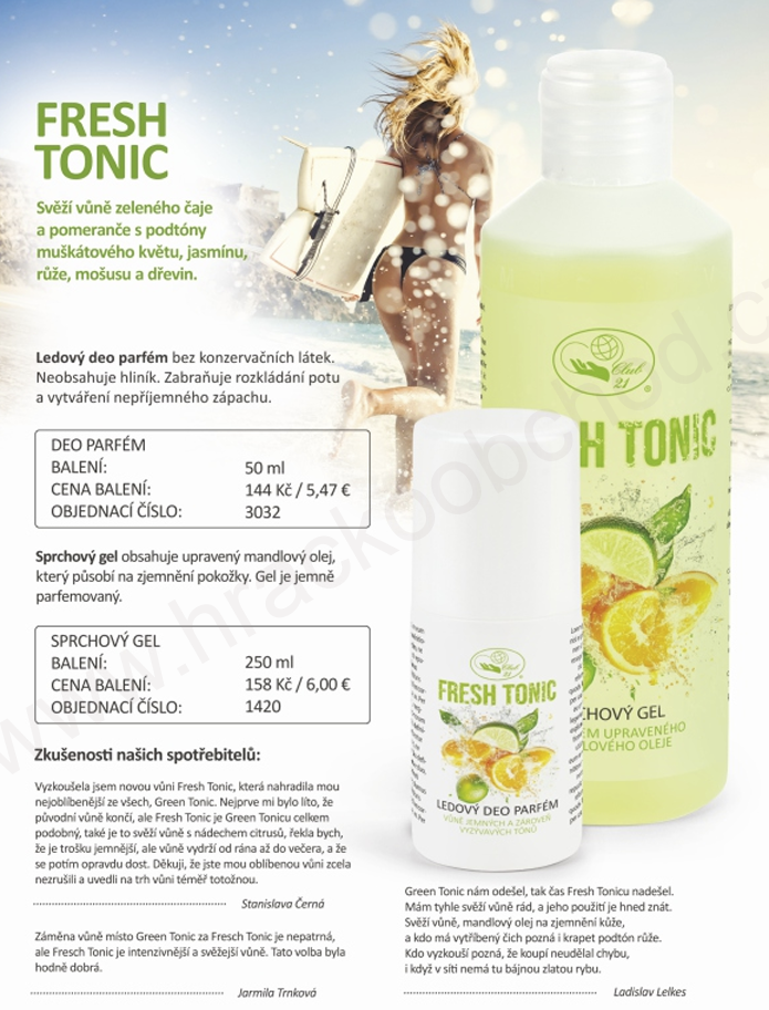 Missiva - FRESH TONIC – dámský ledový deo parfém roll-on, 50 ml