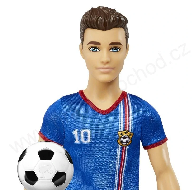 Barbie Fotbalová panenka-Ken v modrém dresu HCN15 