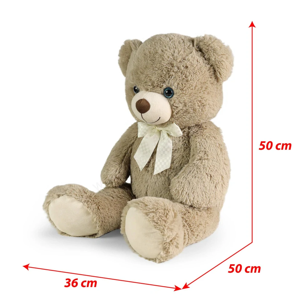 Plyšový medvěd Harvey kapučínový, s visačkou, 78 cm