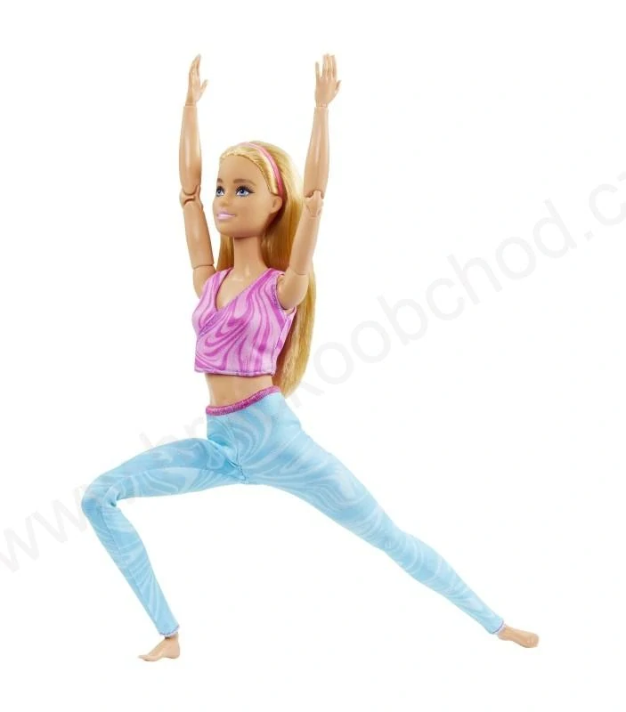 Barbie V pohybu - Blondýnka s modrých legínách HRH27