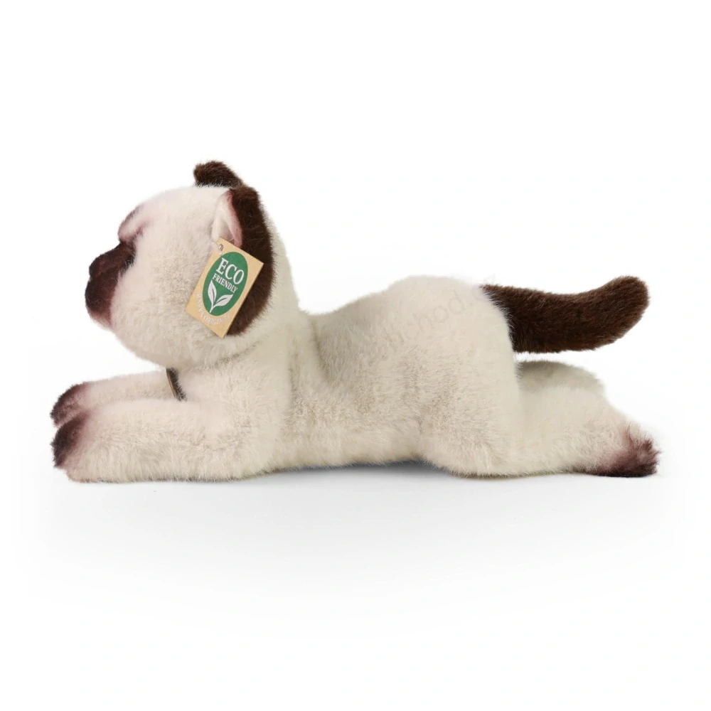 Plyšová kočka siamská / himalájská ležící 20 cm ECO