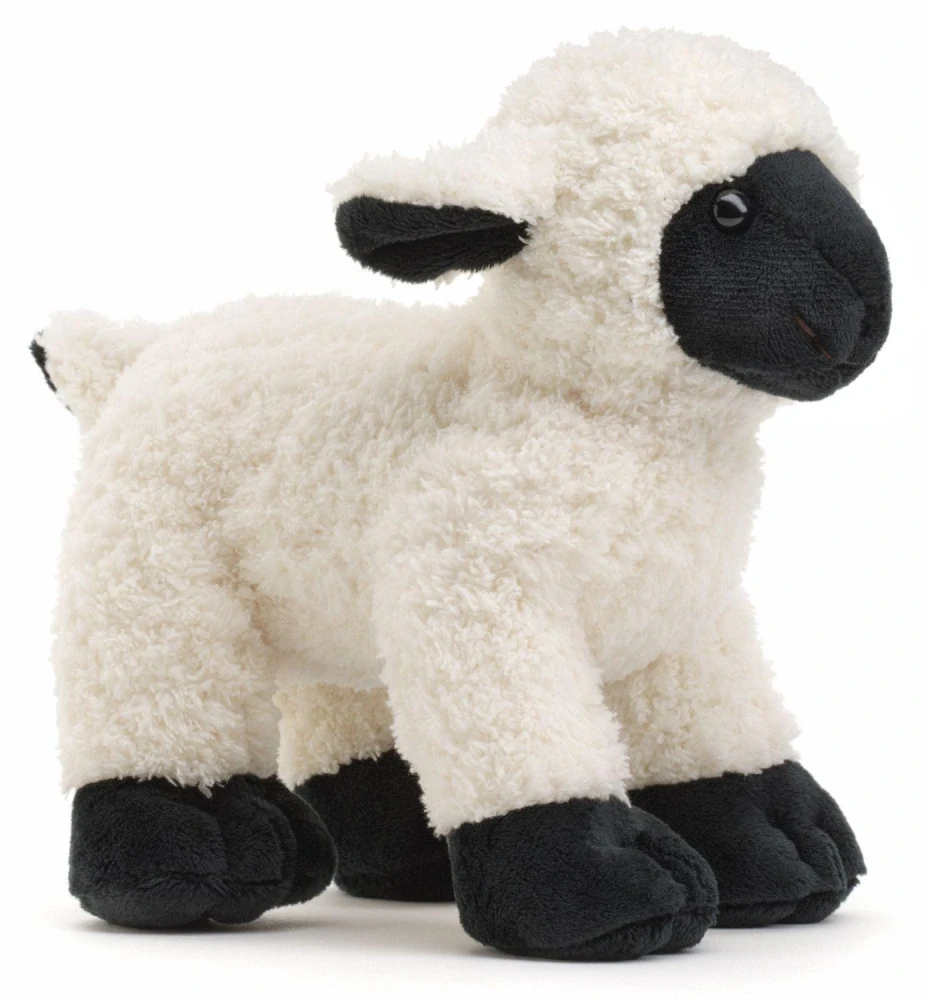 Plyšová ovce / ovečka černobílá stojící 20 cm
