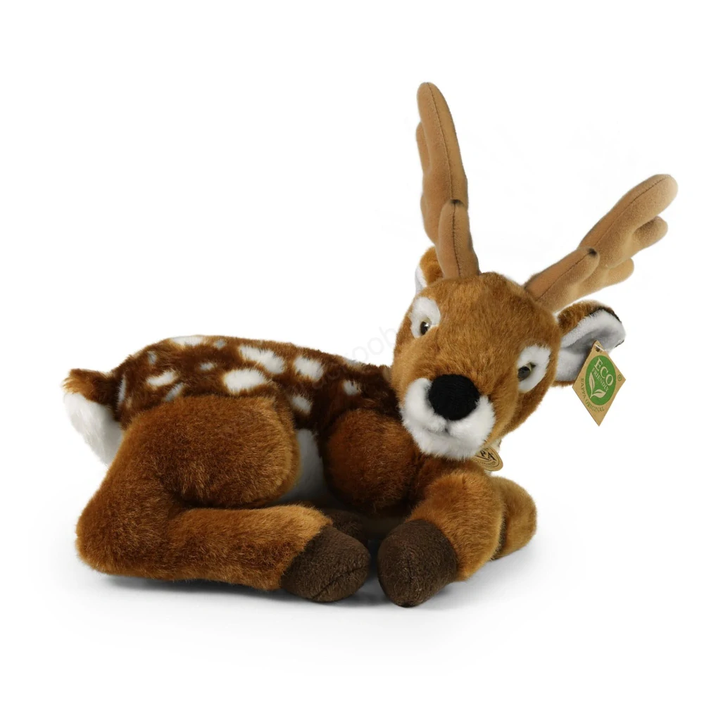 Plyšový jelen / koloušek / daněk ležící 21 cm ECO-FRIENDLY