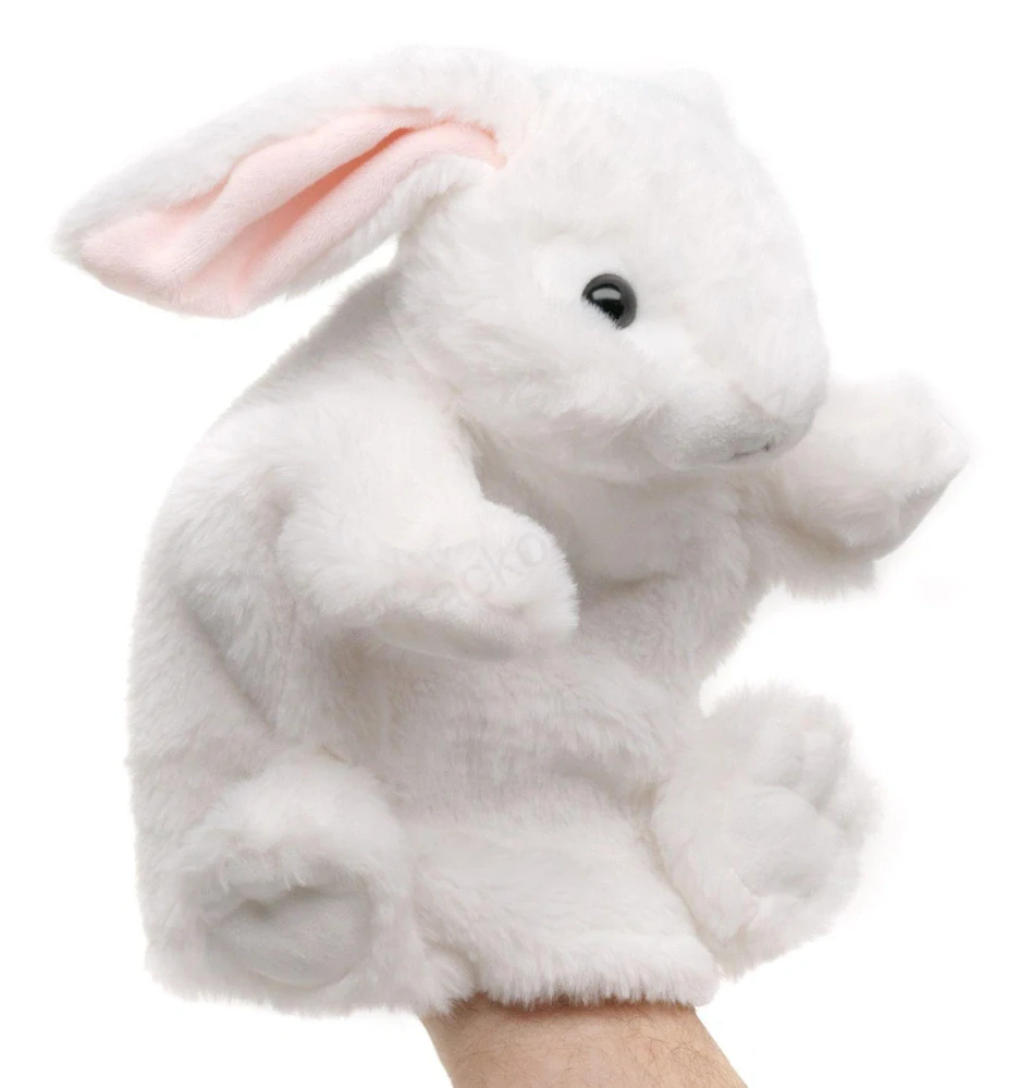 Maňásek plyšový králík bílý, 25 cm