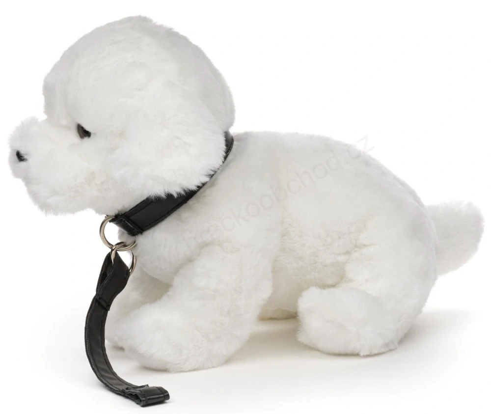 Plyšový pes Maltézský psík s vodítkem 22 cm Eco-friendly