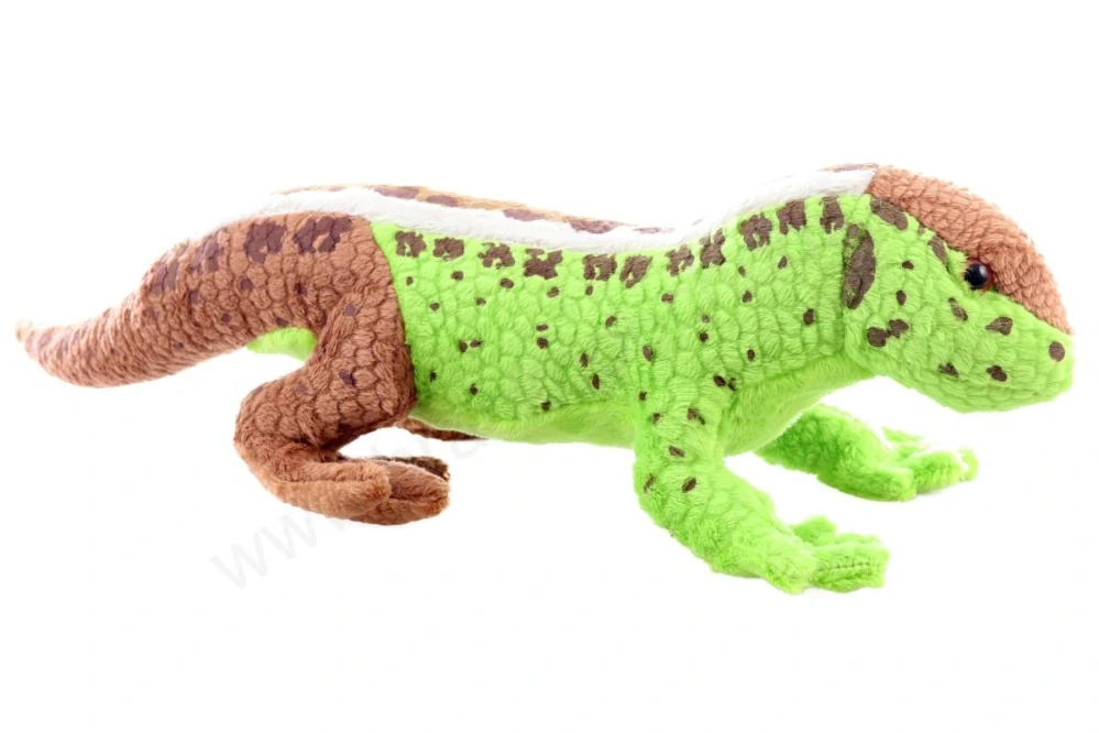 Plyšová ještěrka písečná zelenohnědá, 38 cm