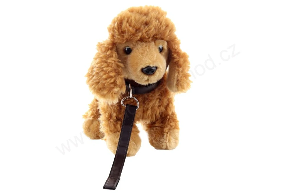 Plyšový pes Pudl hnědý 24 cm ECO-FRIENDLY