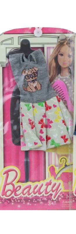 Šaty / oblečky na panenku, s doplňky (4 druhy)