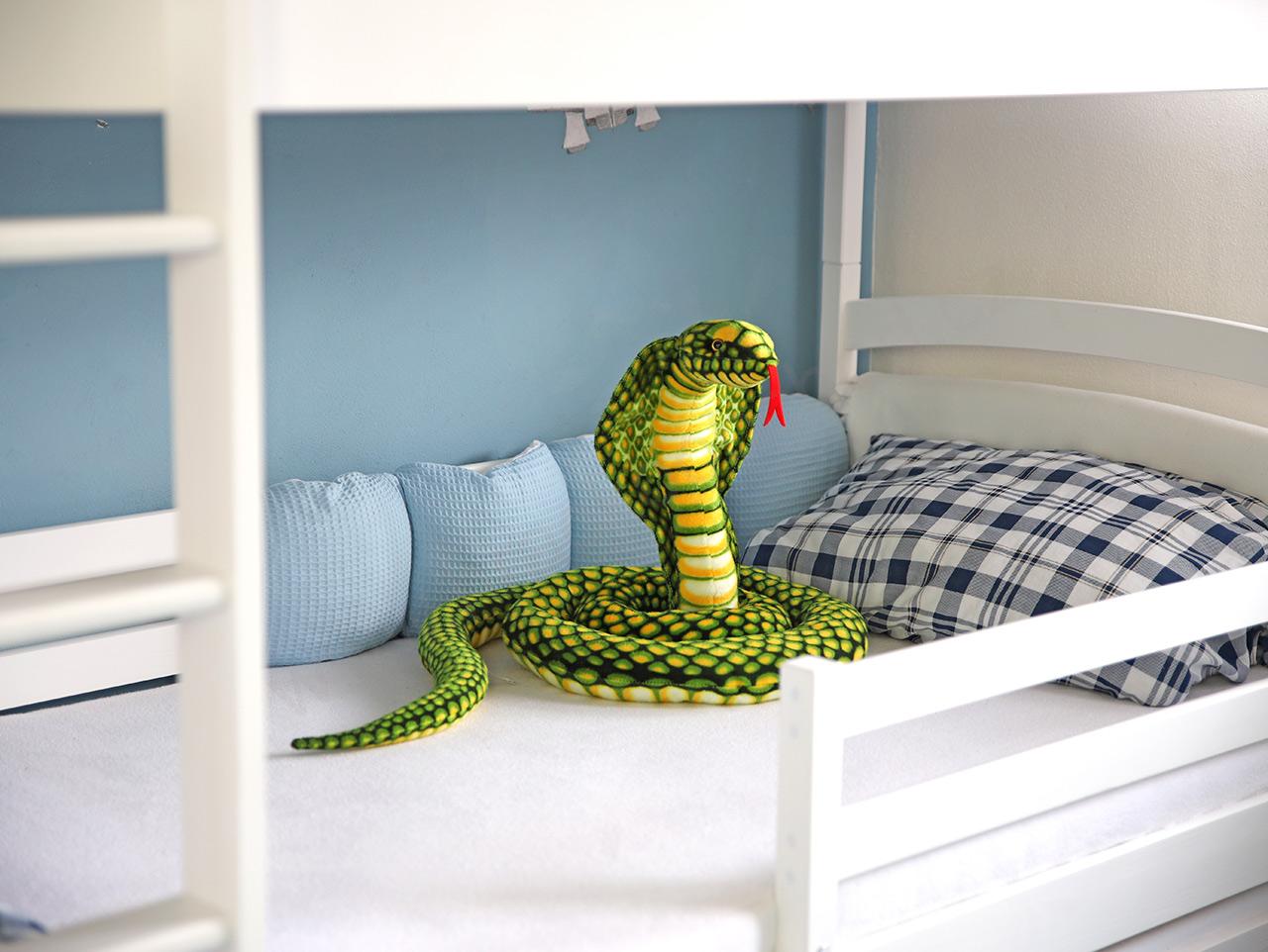 Plyšový had Kobra zelená 280 cm