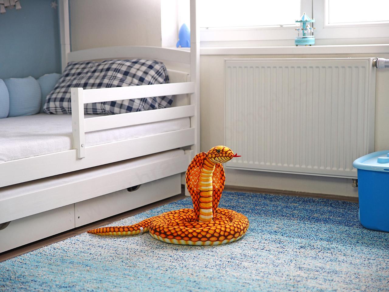 Plyšový had Kobra zlatá 280 cm