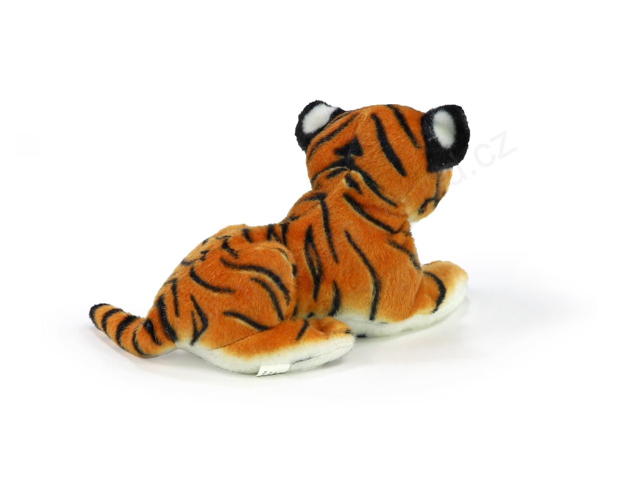 Plyšový TYGR HNĚDÝ ležící mládě 22 cm