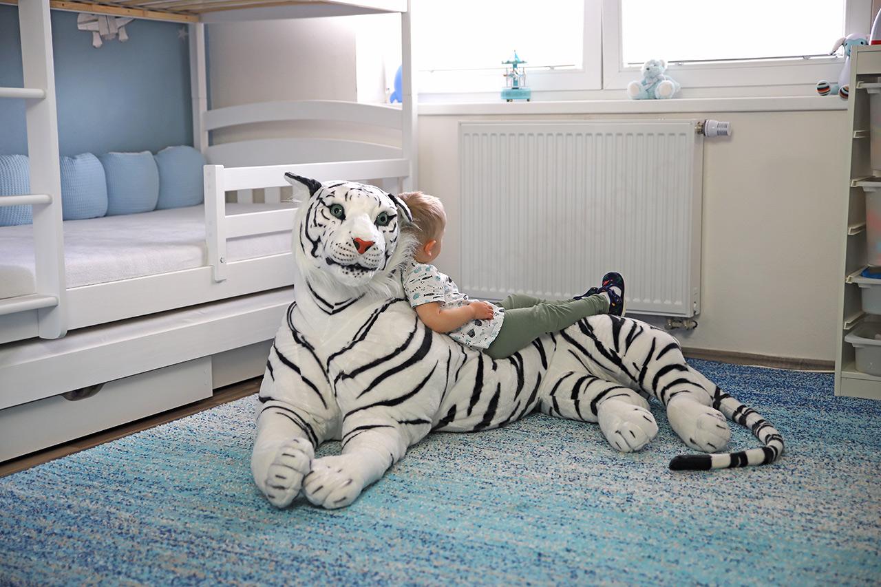 Plyšový Tygr bílý 158 cm + ocas 90 cm!