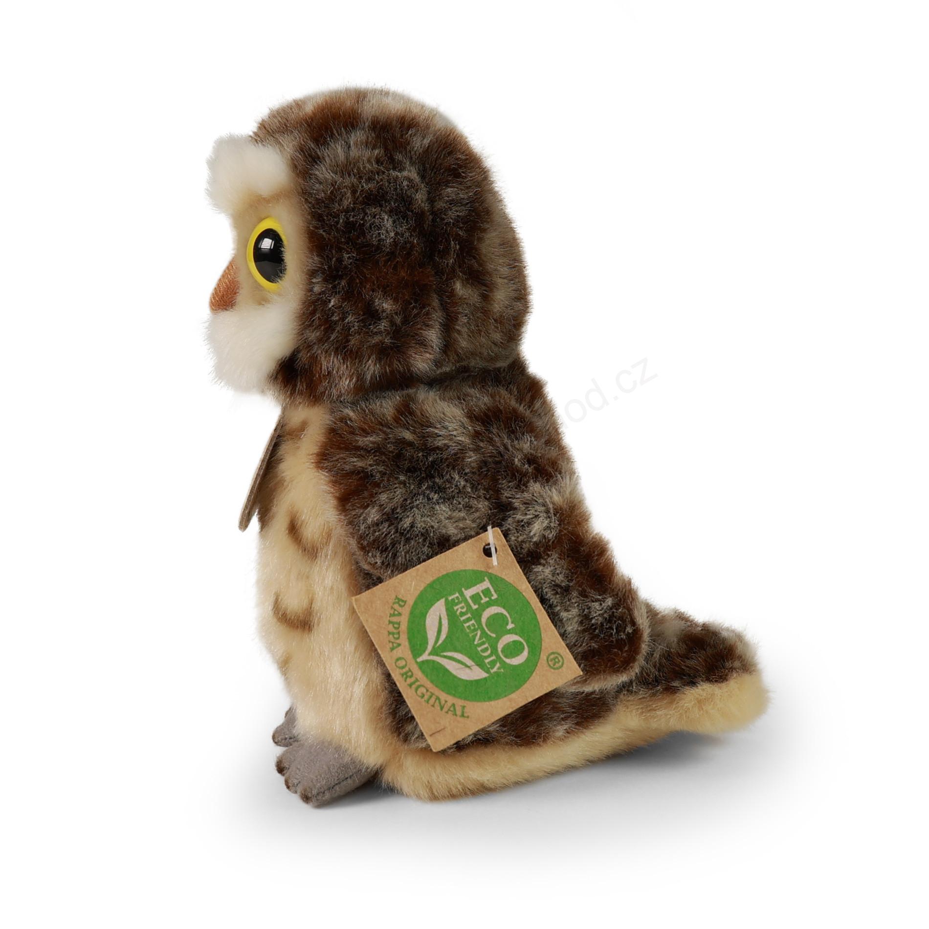 Plyšová sova hnědá 16 cm ECO-FRIENDLY