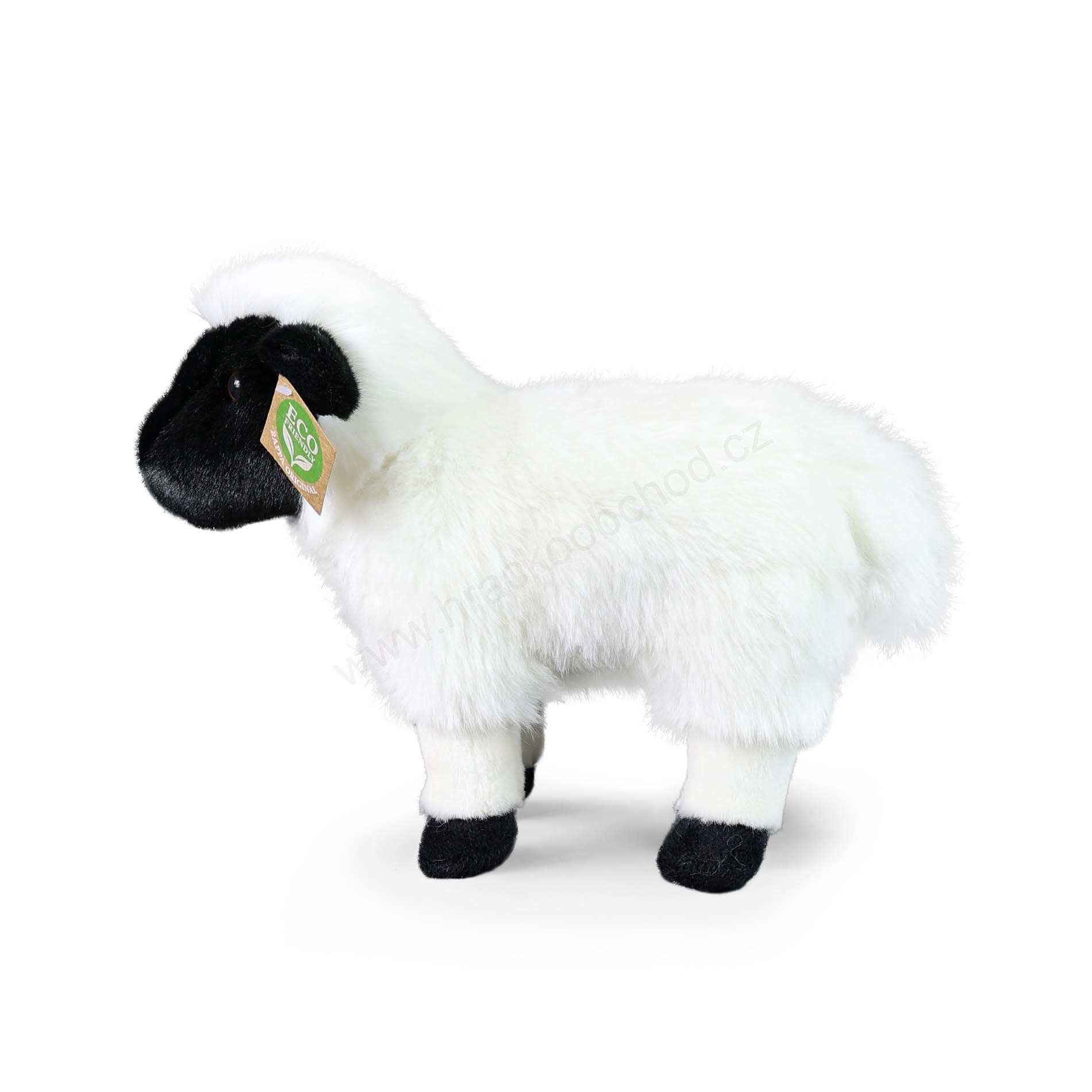 Plyšová ovce černobílá stojící 27 cm ECO-FRIENDLY