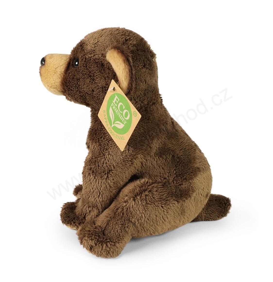 Plyšový medvěd hnědý sedící 15 cm ECO-FRIENDLY