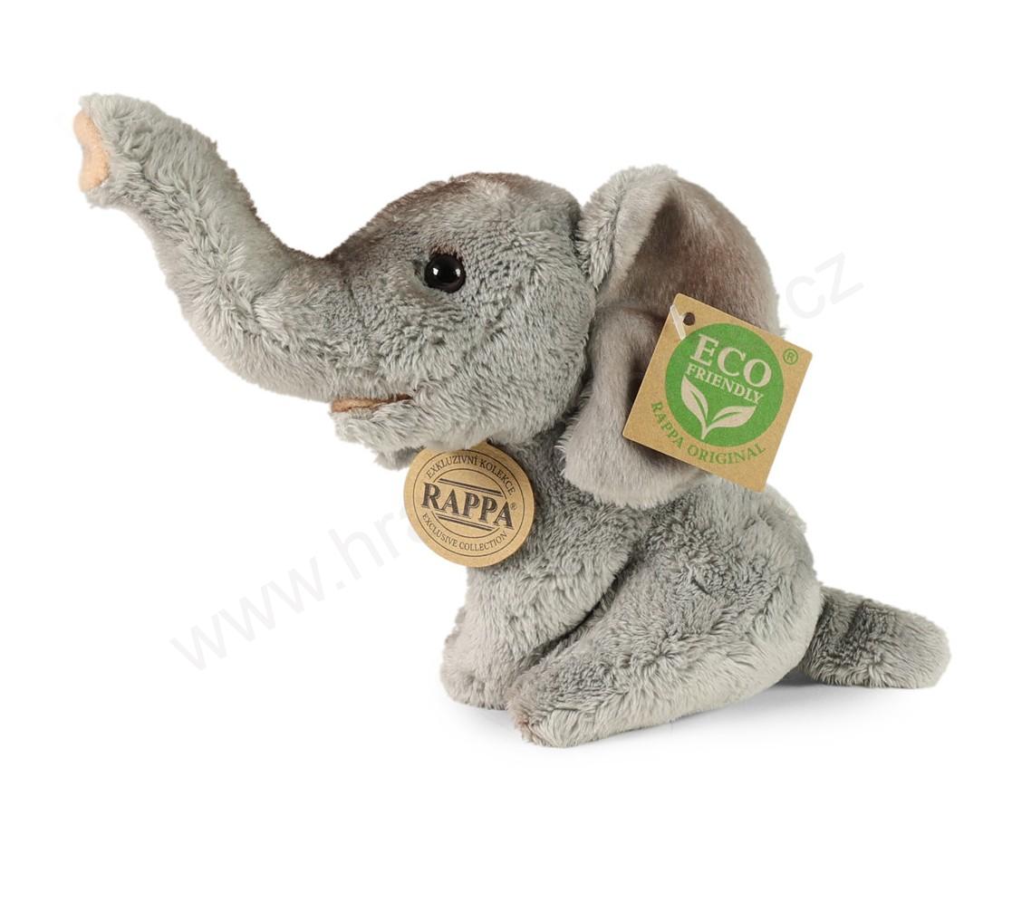 Plyšový slon sedící 15 cm ECO-FRIENDLY