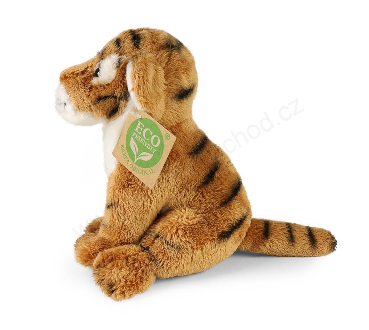 Plyšový tygr hnědý sedící 15 cm ECO-FRIENDLY