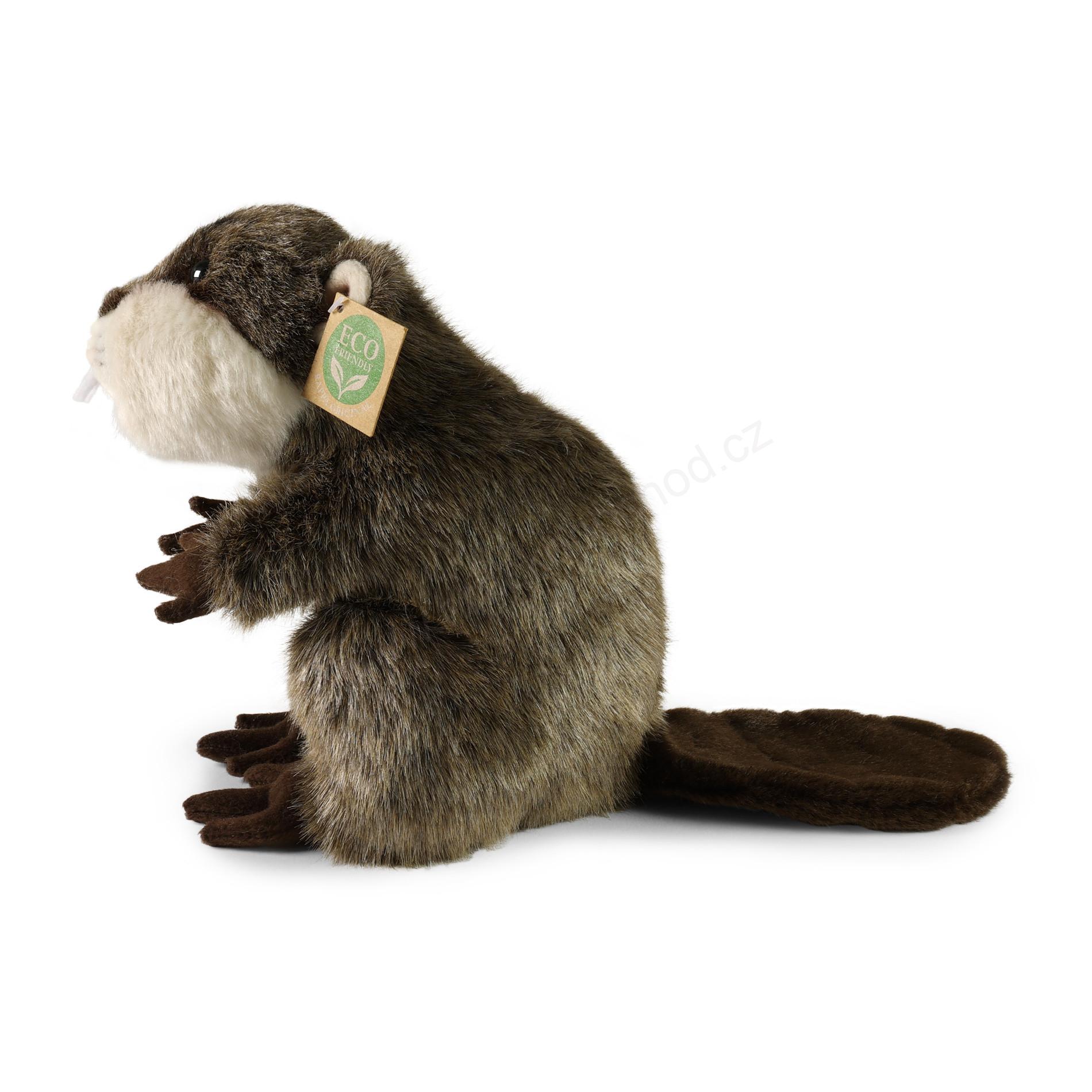 Plyšový bobr sedící 25 cm ECO-FRIENDLY