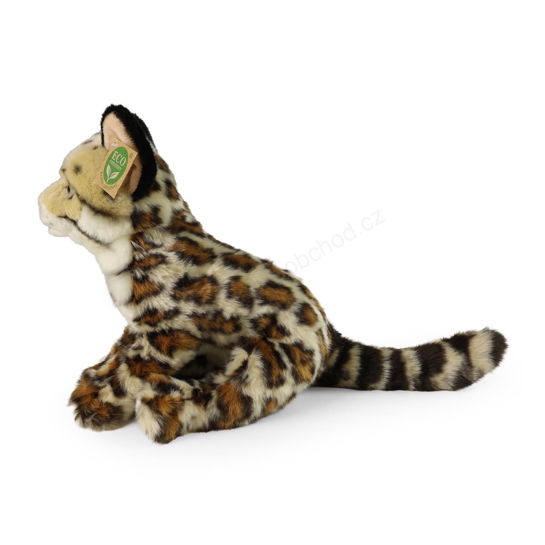 Plyšový ocelot sedící 27 cm ECO-FRIENDLY
