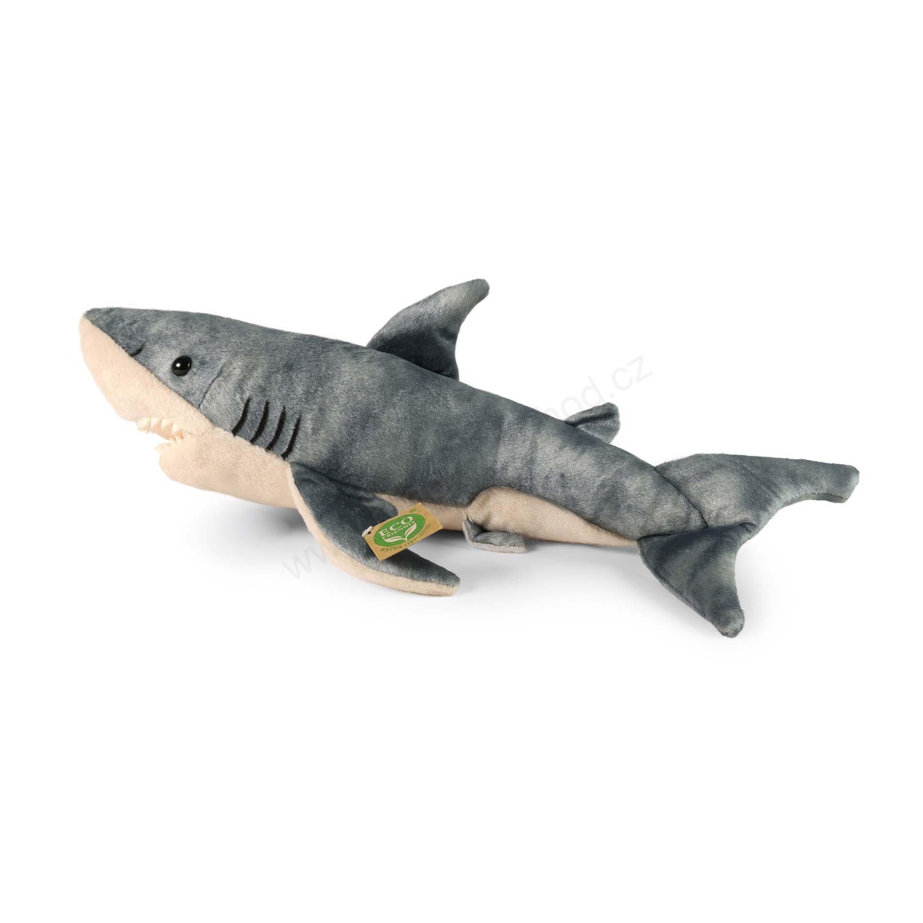 Plyšový žralok šedý 40 cm ECO-FRIENDLY