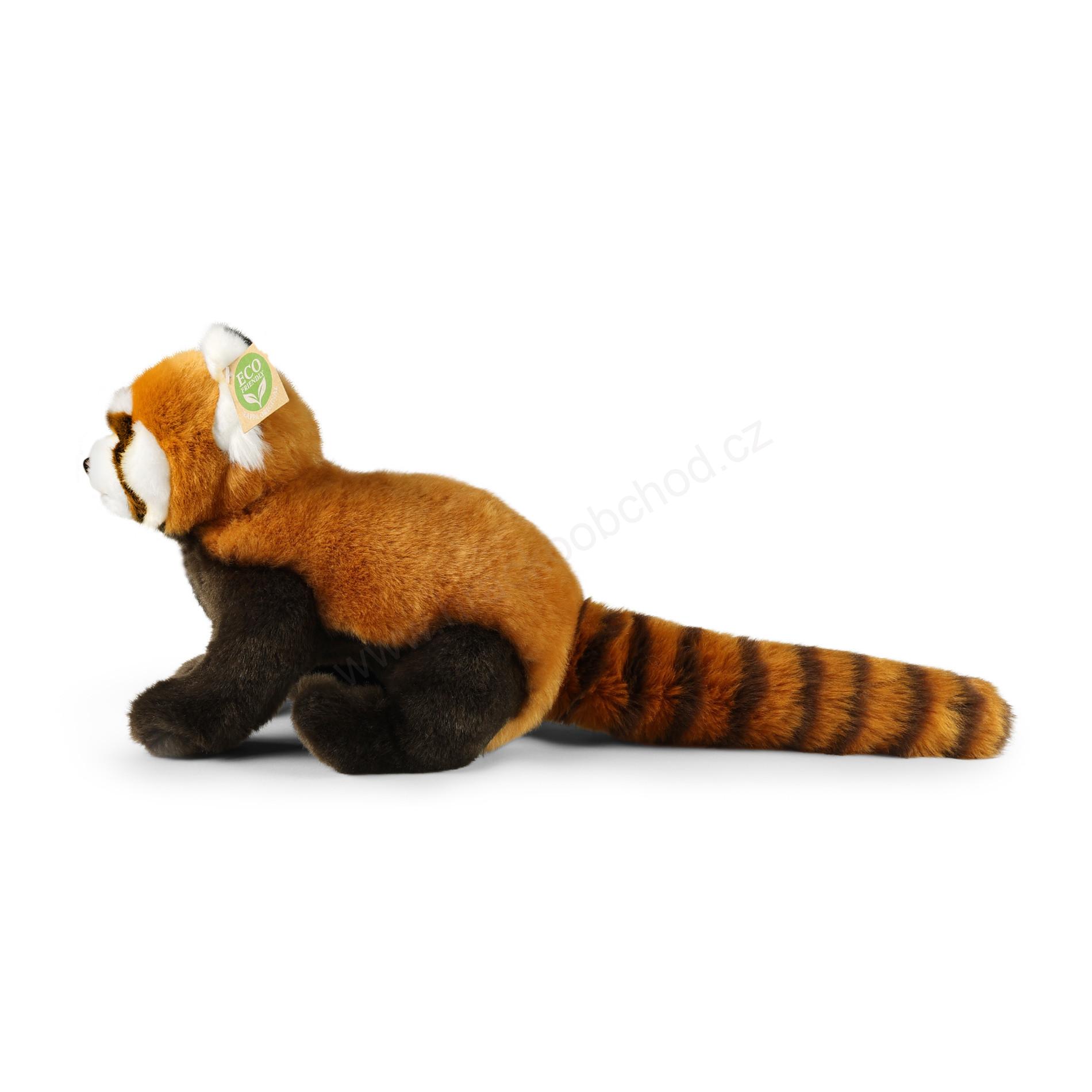 Plyšová panda červená sedící 28 cm ECO-FRIENDLY