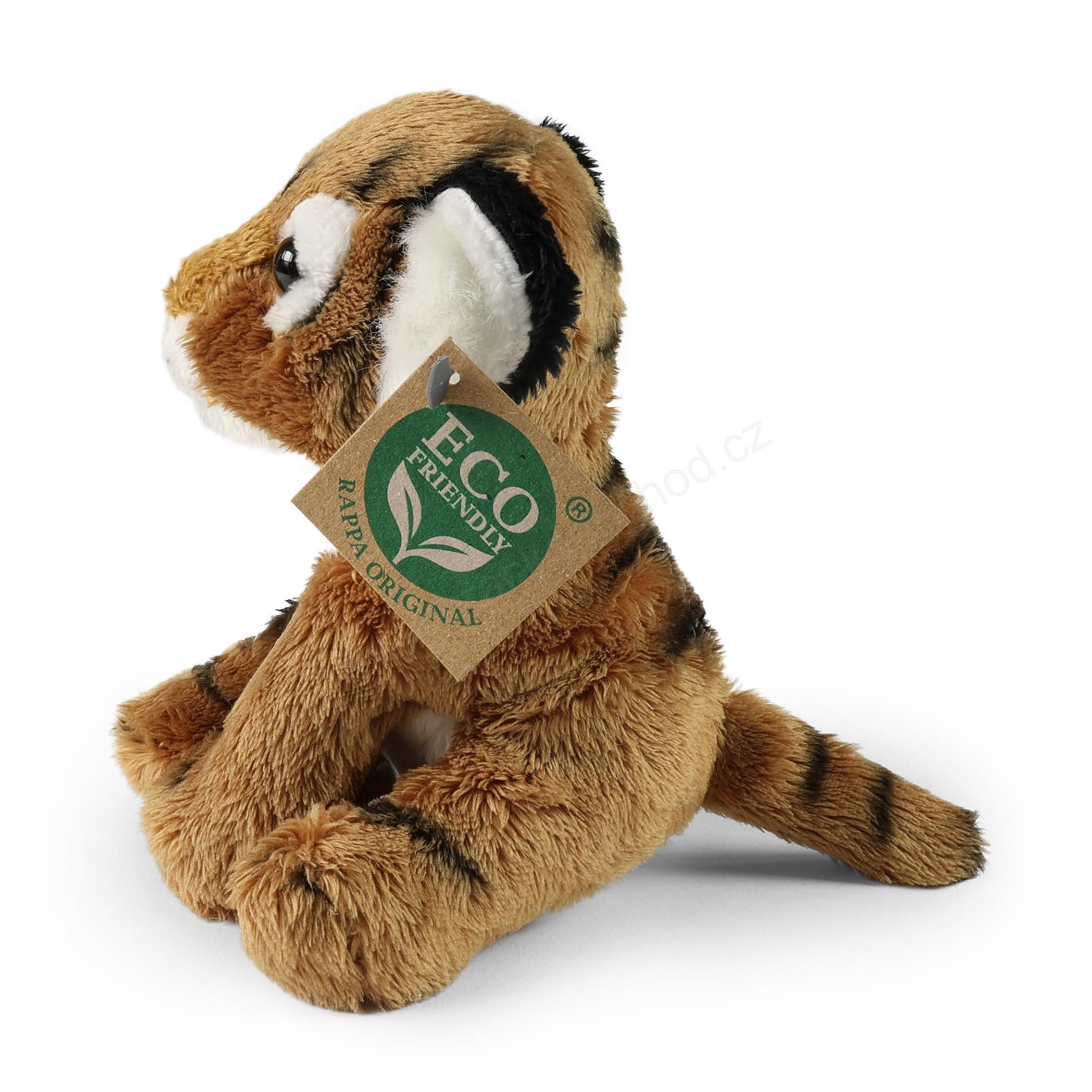 Plyšový tygr hnědý sedící 13 cm ECO-FRIENDLY