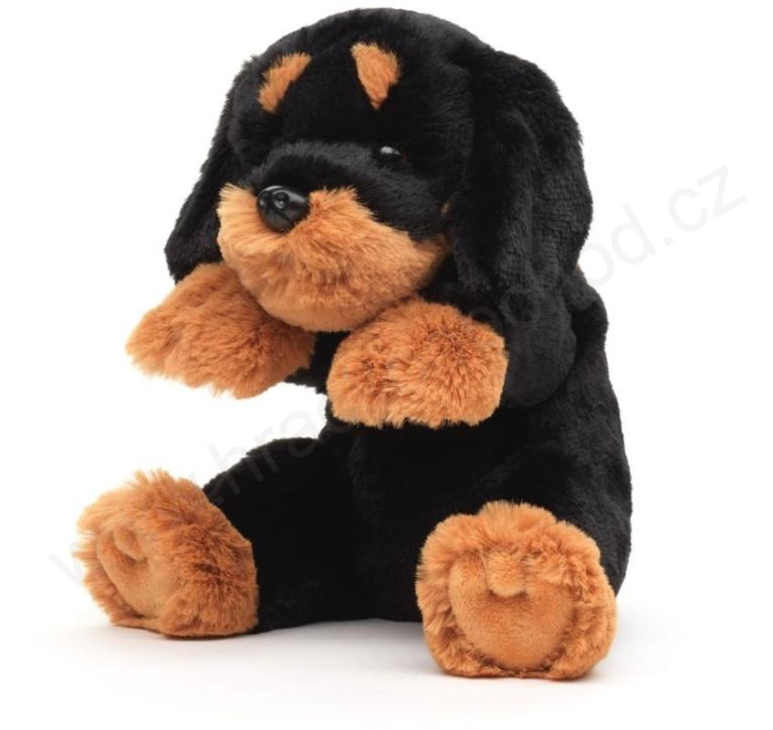 Plyšový pes Jezevčík / rotvajler štěně 20 cm ECO-FRIENDLY