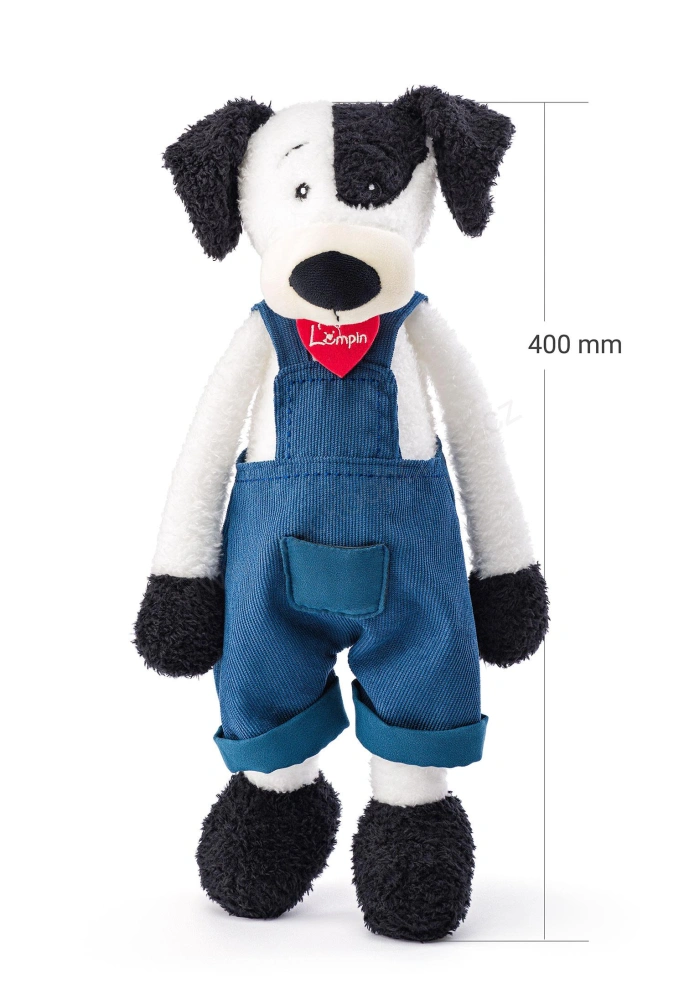 LUMPIN Plyšový pejsek FEDERICO 40 cm,s šálou, 38 cm