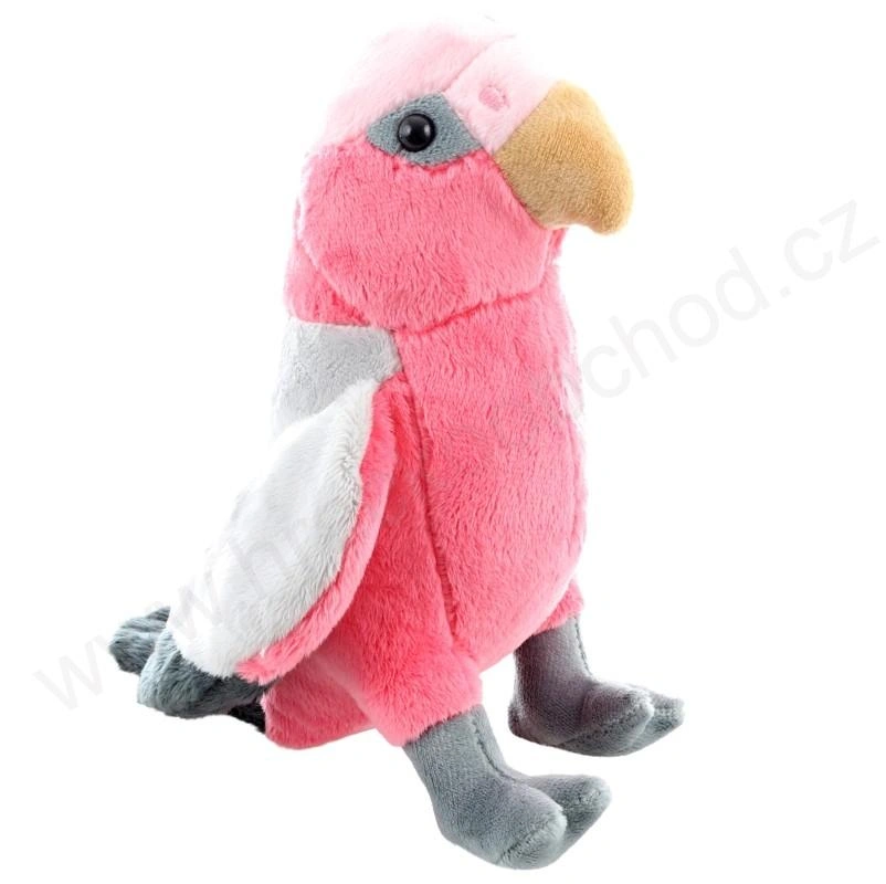 Plyšový Papoušek kakadu růžový 17 cm