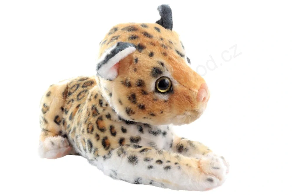 Plyšový leopard ležící, 21 cm