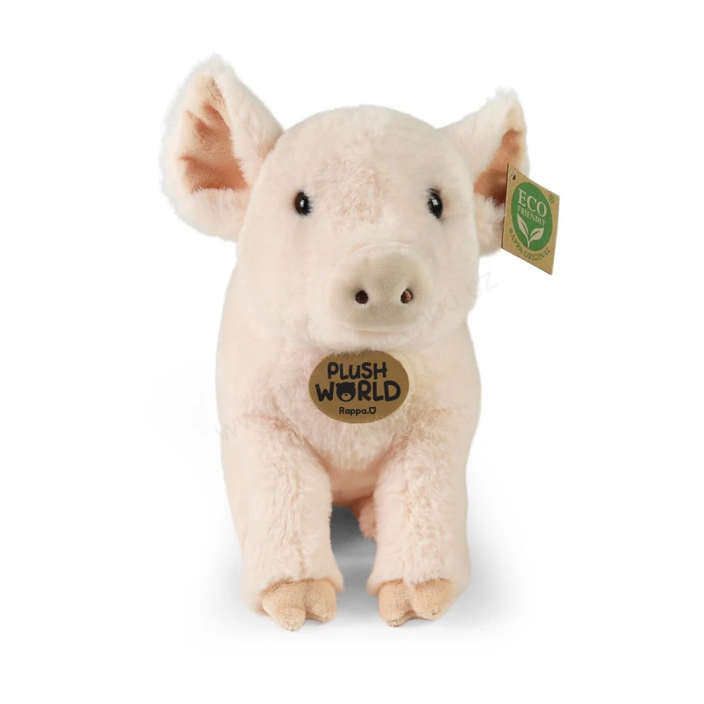 Plyšové prase sedící 28 cm ECO-FRIENDLY PLUSH WORLD