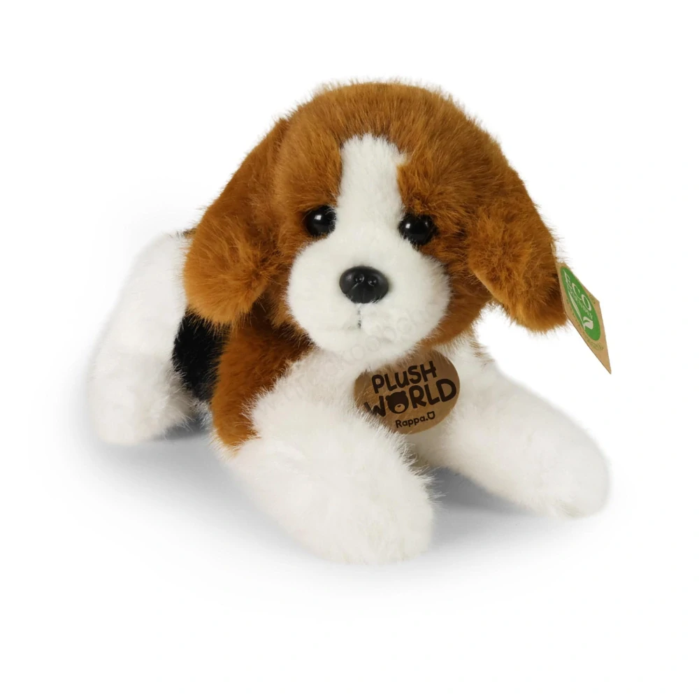 Plyšový pes Bígl ležící 22 cm ECO-FRIENDLY PLUSH WORLD