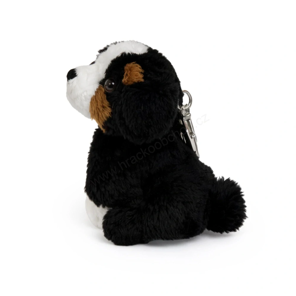 Plyšová klíčenka / přívěšek pes bernský salašnický sedící 9 cm ECO-FRIENDLY PLUSH WORLD