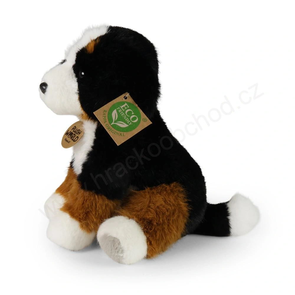Plyšový pes bernský salašnický 20 cm, sedící ECO-FRIENDLY PLUSH WORLD