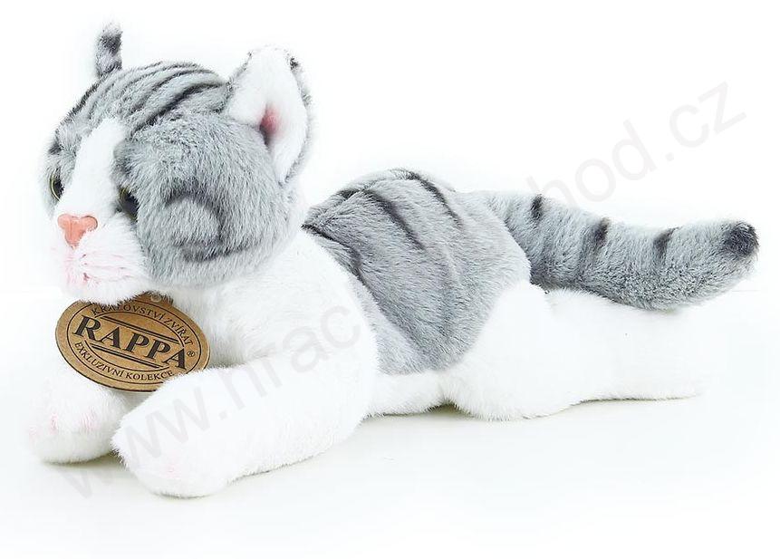Plyšová kočka ležící, 4 druhy, 18 cm