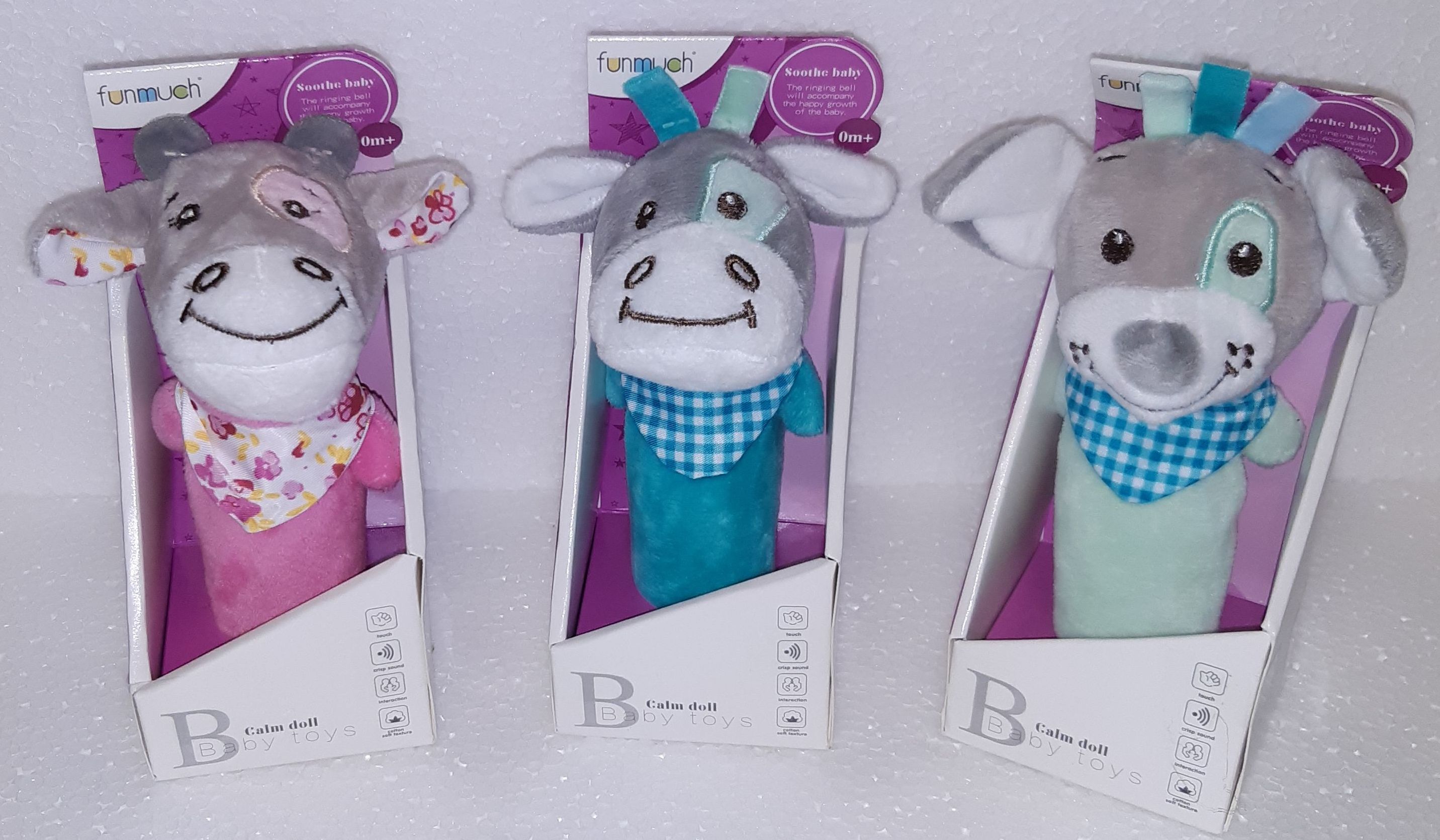 Chrastítko pískací růžová kravička