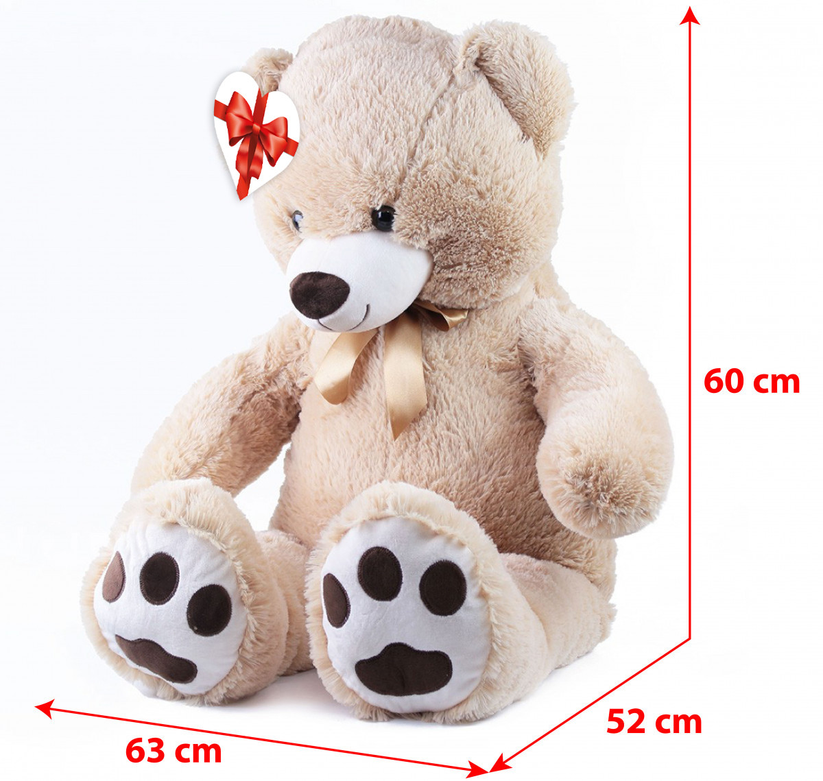 Velký plyšový medvěd Fido s visačkou 100 cm