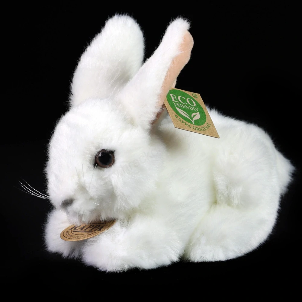 Plyšový králík bílý ležící 16 cm ECO-FRIENDLY