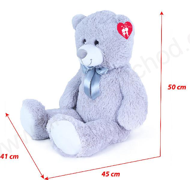 Velký plyšový medvěd Hugo s visačkou 80 cm