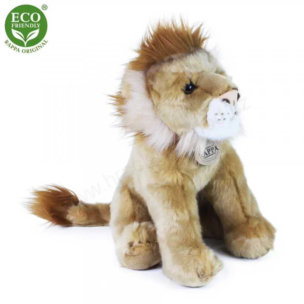 Plyšový lev 30 cm, sedící, ECO-FRIENDLY