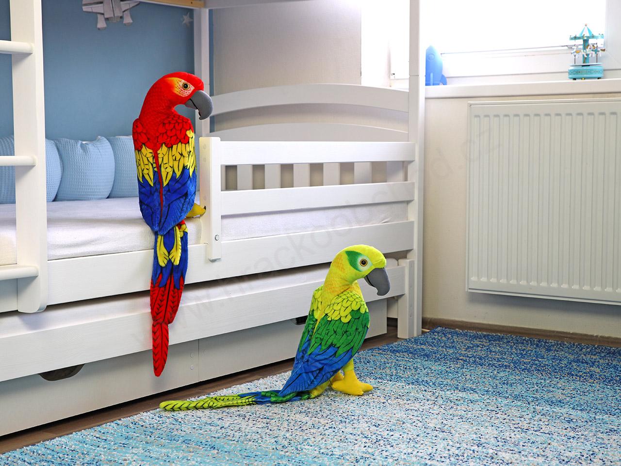 Plyšový papoušek ARA červený 40 cm